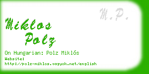 miklos polz business card